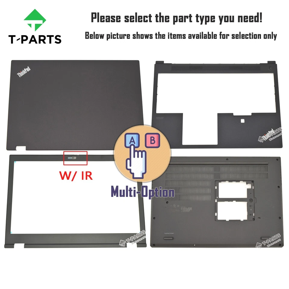Nuevo para Lenovo Thinkpad P15 Gen 1 Lcd Cubierta/Bisel IR/Reposapalmeras/Funda Lote Foto 1 de 1