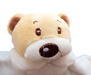 Bieco® Schmusetuch Schnuffeltuch mit Teddykopf groß Bubu Bär 36x38 cm braun - Bild 1 von 2