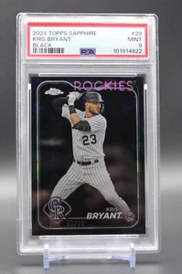 2024 Topps Chrom Saphir POP 1 02/10 Schwarz #29 Kris Bryant PSA 9 - Bild 1 von 4