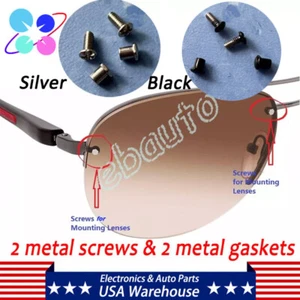 Kits de tornillos plateados/negros para gafas de sol PRA DA para montar lentes - Imagen 1 de 12