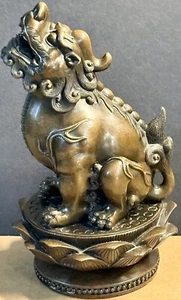 Pixiu Bronze Statuette (Protection & Prosperity) Obsidian Dragons (FR), China - Picture 1 of 12