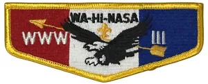 Wa-Hi-Nasa Lodge 111 Middle Tennessee Council TN WWW S30 Flap YEL Bdr (RC1264) - Picture 1 of 2