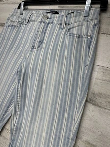 Nine West Women's Size 4 Chrystie Jean Capri Pinstriped Pants Vtg Y2K 90s Casual - Picture 1 of 9