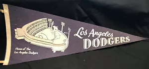Vintage Los Angeles Dodgers 1960 Full Size Chavez Ravine Original Wimpel D20 - Bild 1 von 5