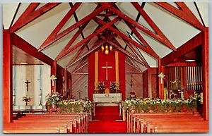 Halifax Florida 1960s Postcard St. Mary's Episcopal Church Interior - Picture 1 of 2