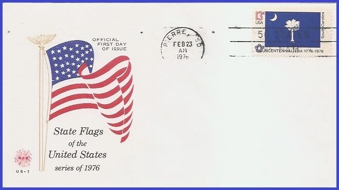 USA3 #1640 U/A UNKNOWN FDC   South Carolina State Flag - Image 1 of 1