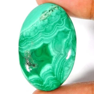 100% Natural Unique MALACHITE 56.75Cts. Oval Cabochon Loose Gemstone - Picture 1 of 3