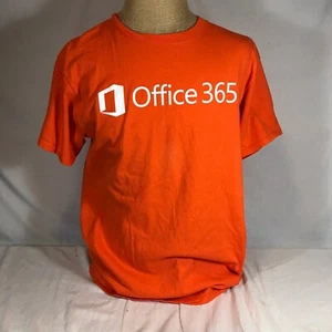 Microsoft Office 365 Orange T Shirt Large Cotton Computer 2011 Windows Outlook - Picture 1 of 8