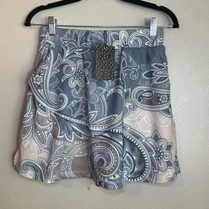 Golf Skort Damen Medium Blumen Paisley blau Taschen Rock dick Neu mit Etikett von 21 Gramm - Bild 1 von 8
