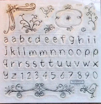 Estampillas acrílicas transparentes del alfabeto Doodle Close To My Heart D1242 Foto 1 de 2