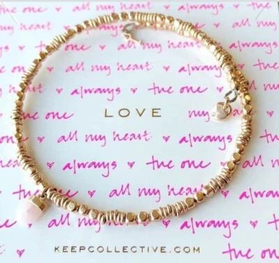 Храните коллективный розовое золото/кварц любовь Inspo-браслет, снят с производства, новый в упаковке! - Изображение 1 из 4