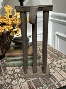 Antike handgefertigte SEHR alte Blechverjüngung Kerzenform primitiv Vintage Country - Bild 1 von 8