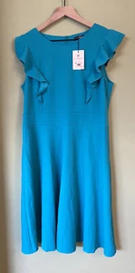YATHON Women's Vintage Ruffle Flared A Line Swing Casual Cocktail Party NWT - Picture 1 of 5