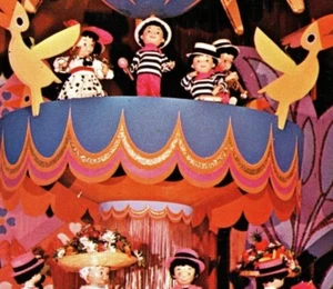 Walt Disney World It's A Small World Later Ride Dark Children Vintage Postkarte - Bild 1 von 3