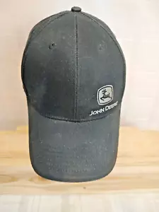 Cappello da baseball John Deere, nero, snap-back, 100% cotone, con disegno interno - Foto 1 di 14