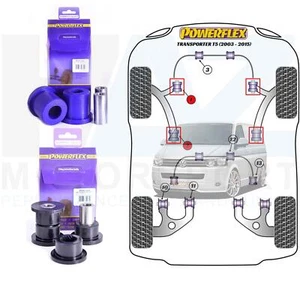 Querlenker vorne Poly Powerflex Buchsen Satz VW T5/T6 Transporter + 4-Motion - Bild 1 von 8