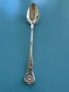 Antique MINT REDUCED 8 sterling  parfait spoons, King, mono - Picture 1 of 2