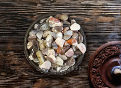 Botswana Ágata Rosa Piedra Caída Comodidad Protección Depresión Miedo Ansiedad Foto 1 de 3