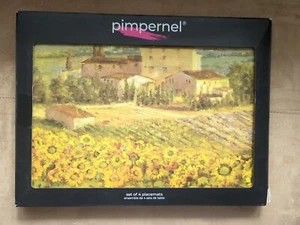 Pimpernel Tuscany Sunflowers Cork-Backed Placemats Decor Set of 4 Box Read - Picture 1 of 16
