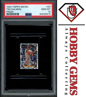 TIM SALMON PSA 10 1993 Topps Micro Prism RC #20 - Image 1 of 2