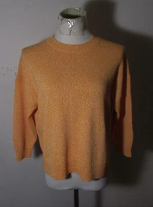 ANN TAYLOR Orange Heavy 3/4 Sleeve Sweater Top Size S NWT - Picture 1 of 6