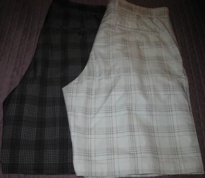 2 Pebble Beach 4 pocket flat front performance golf/casual shorts both men's 36 - Image 1 of 2