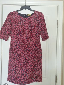 Women's Red, Navy And Brown Size 16 Sheath Dress By Next - Picture 1 of 10