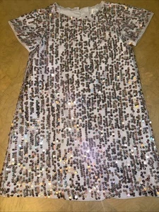 Gap Girls Size Small Gorgeous Sequin Lined Shirt Sleeve Dress! - Picture 1 of 3