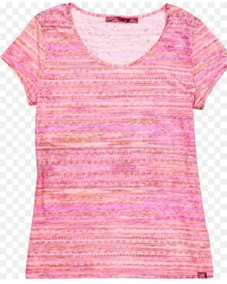 Camiseta para mujer prAna Geométrica Burnout. Rosa. Pequeño Foto 1 de 4