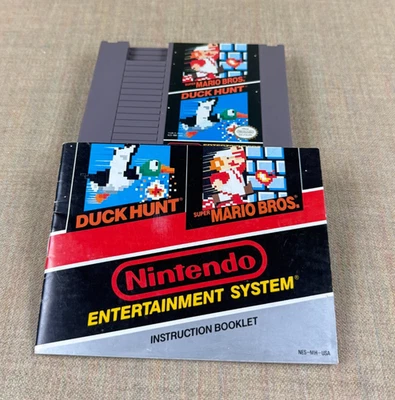 NES Super Mario Bros / Duck Hunt - Carro + Manual - Auténtico - Limpio y probado Foto 1 de 4