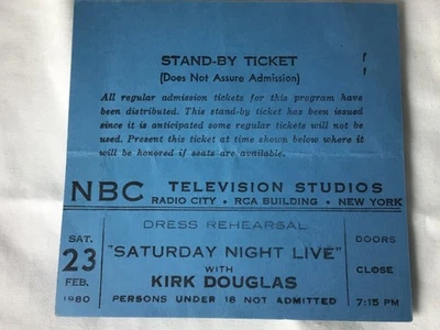 Boleto de espera en vivo Saturday Night 23 de febrero de 1980 original Foto 1 de 2