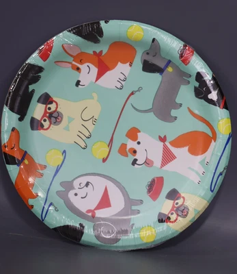 Dog Party Dessert Plates - Party Supplies - 1 pack of 8 - Image 1 of 3