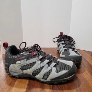 Merrell Alverstone Waterproof Hiking Shoes Suede and Mesh Upper Men's SZ 9 - Picture 1 of 12