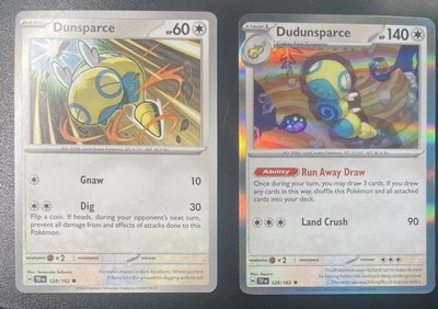 Dunsparce 128/162  and Dudunsparce 129/162 Sv05: Temporal Forces Holo - Image 1 of 2