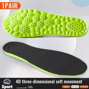 4D Sports Insoles for Shoes Soft PU Shock Absorption Running Cushion UK - Picture 1 of 8