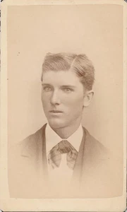 CDV Antik Foto Carte de Visite Hübscher junger Mann Teen Boy Chicago Toledo - Bild 1 von 6