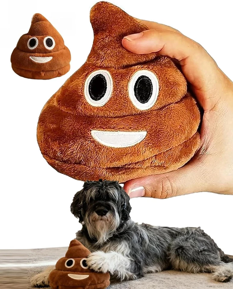Funny Talking Poop Plush Toy Farting Dog Toy 6 Fart Sounds Squeeze Fart Buddy