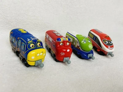 2010 4 Chuggington Trains Colorful Cartoon Diecast Trains - Image 1 of 4