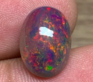 3.10cts Top Quality Black Opal Cabochon, Pin Fire Black Ethiopian Welo Opal,Fi - Picture 1 of 5