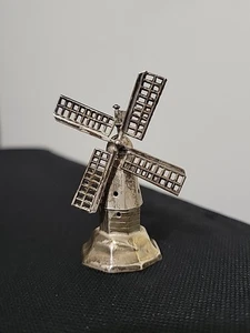 Ancien moulin à vent miniature hollandais en argent massif J V T ? ou JV🪓 Mark 8 grammes - Photo 1/23