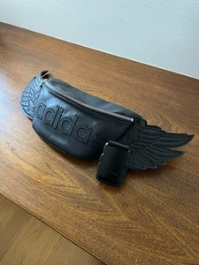 adidas x Jeremy Scott Collaboration Crossbody Bag Black Wings Leather Japan - Picture 1 of 9