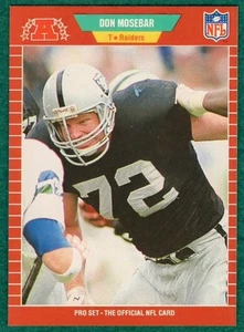 Don Mosebar - 1989 Pro Set #189 - Scheda Calcio Los Angeles Raiders - Foto 1 di 2