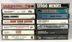 LOT OF 14 POP DANCE OLDIES R&B CASSETTE TAPES LOU RAWLS ANITA BAKER SADE SINATRA - Picture 1 of 6
