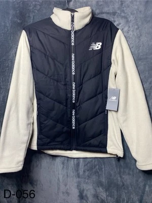 Suéter New, New Balance, Negro Blanco Manga Larga Cremallera Completa, Pequeño para Hombre. Foto 1 de 4