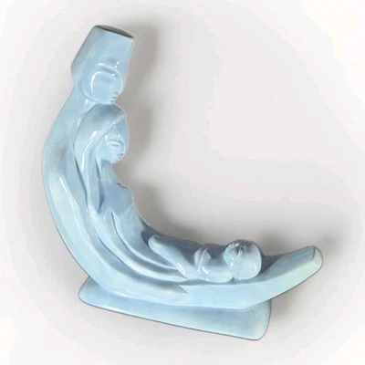 Винтажный круг любви скульптура фигурка MCM ар-деко Святое семейство отец мать  - Изображение 1 из 4