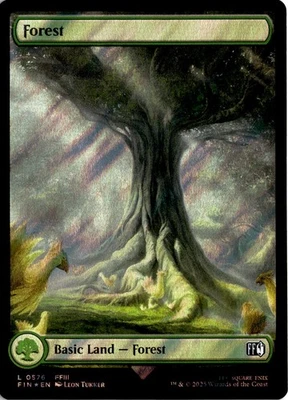 MTG FIC FINAL FANTASY Forest (0576) (Surge Foil) L 576 NM Scan Pack Fresh - Image 1 of 2