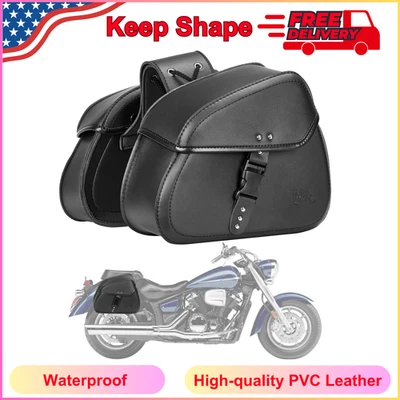 Alforjas de moto con hebillas, 16L impermeables alforjas de cuero PU Foto 1 de 4