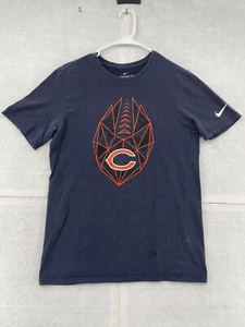 Chicago Bears Shirt Adult Medium Navy Blue Short Sleeve NFL Football Nike Men - Picture 1 of 10