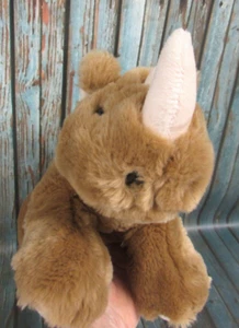 Dan Dee Tan Plush Rhino Rhinoceros Stuffed 16" Rhino Plush Toy Brown Tan Tag - Picture 1 of 7