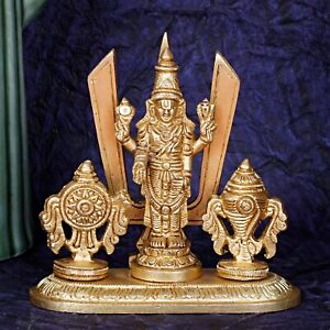 Brass Tirupati Balaji Venkateshwara Idol Statue Figurine Showpiece